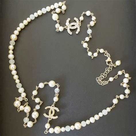 coco chanel cc necklace|coco chanel faux pearls.